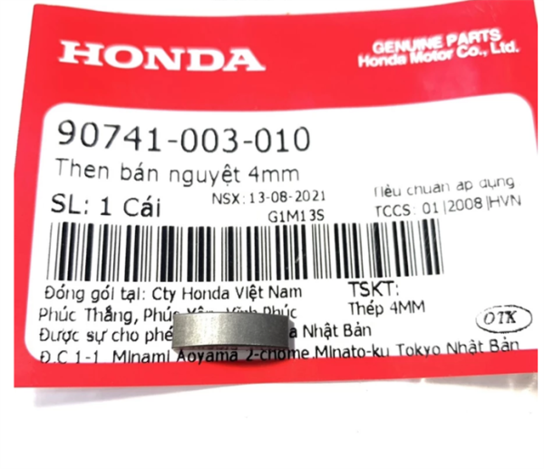 Then bán nguyệt 4mm Zin Honda - 90741003010